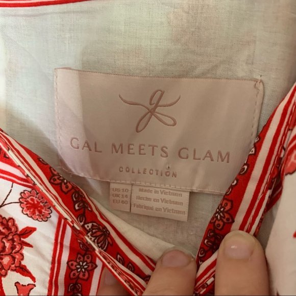 🎄 Gal Meets Glam Gianna Mini Dress Mint Coral Straps Square Neck A Line 10 L - Picture 7 of 14